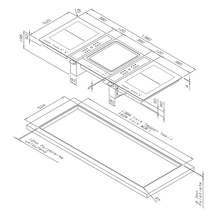 kty Teppan Yaki CRT 382-200 s odsvaom URS